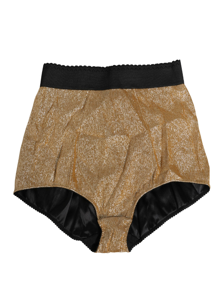 Gold Silk Blend High Waist Girdle Panty Underwear