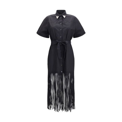 Black Cotton Casual Dress