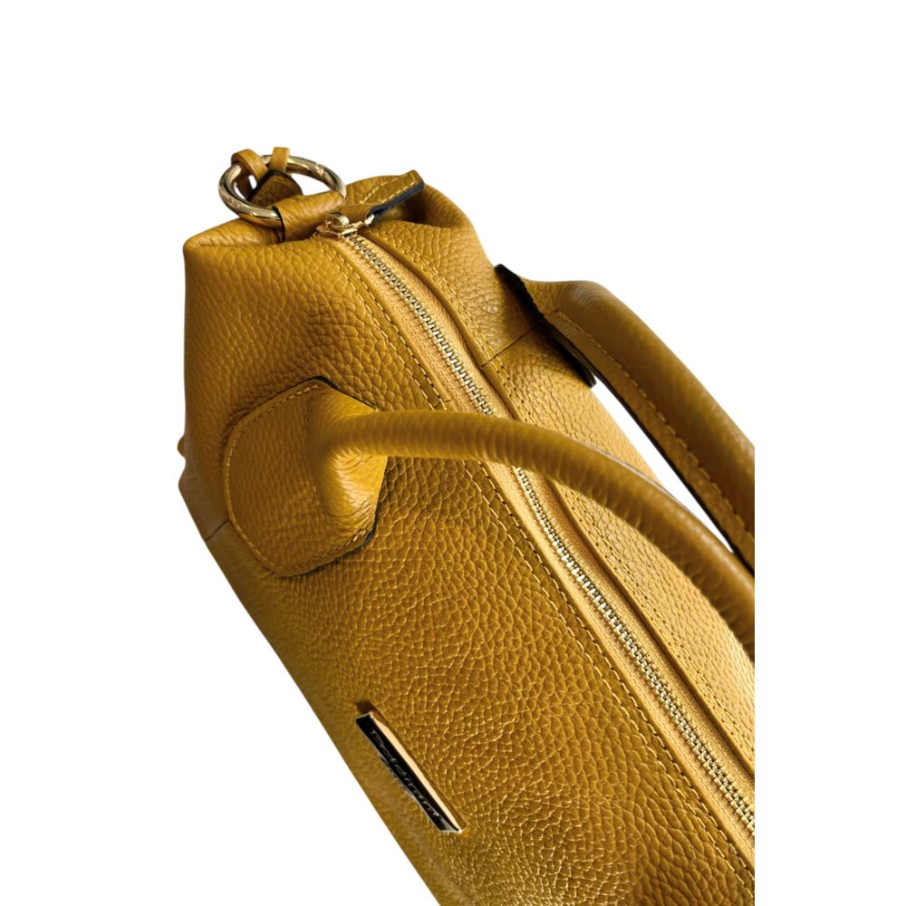 Yellow Leather Women Handbag