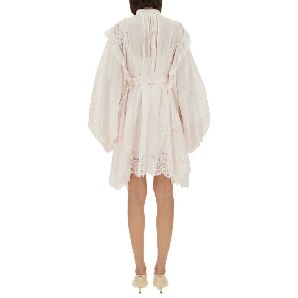 Beige Cotton Casual Dress