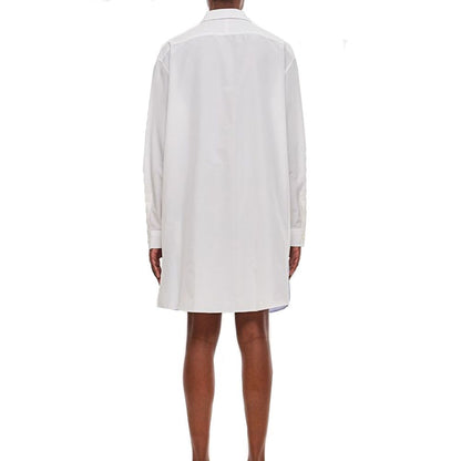 White Cotton Casual Dress