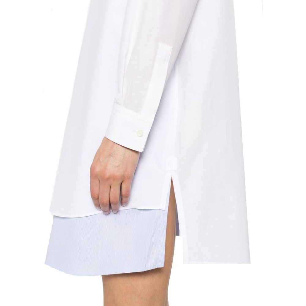 White Cotton Casual Dress