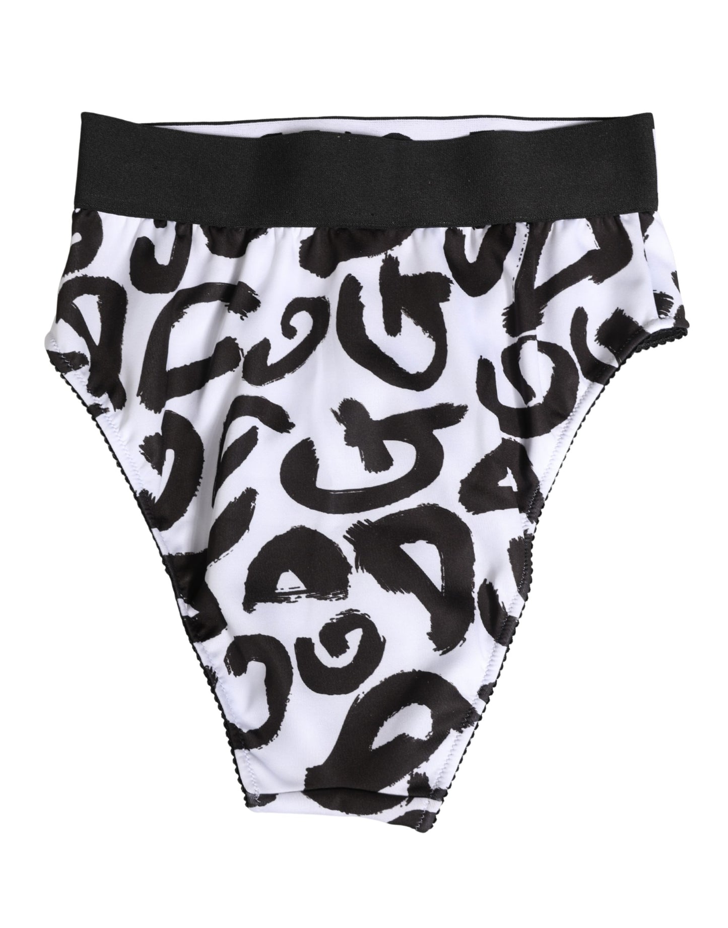 Black White Graphic Logo High Brief Underwear