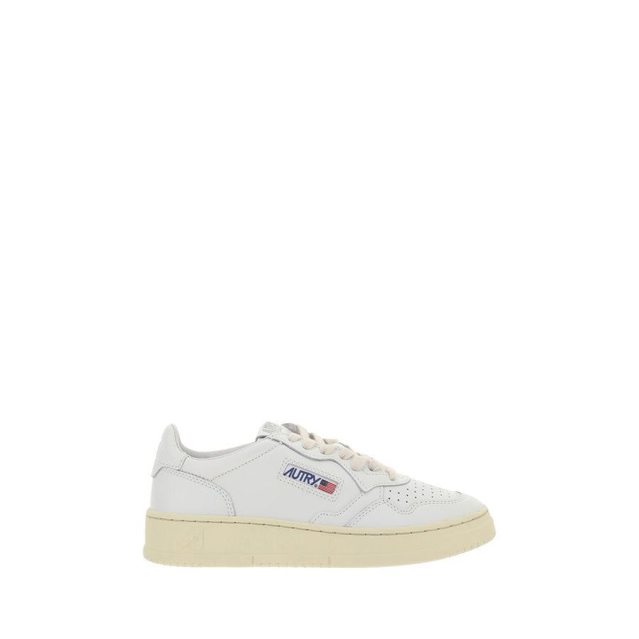 White Calf Leather Bos Taurus Low Top Sneakers