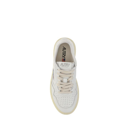 White Calf Leather Bos Taurus Low Top Sneakers