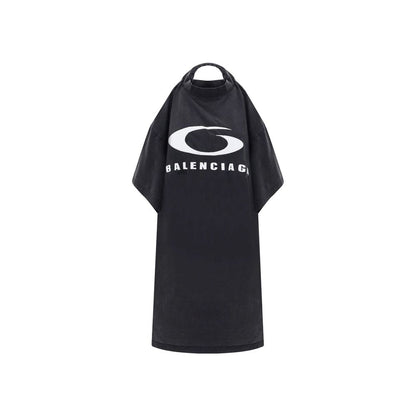 Black Cotton Casual Dress