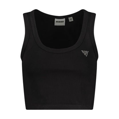 Black Viscose Women's Tank Top