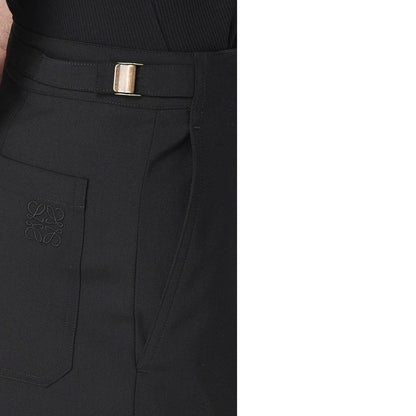 Black Wool Casual Pants