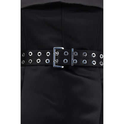 Black Polyester Casual Dress