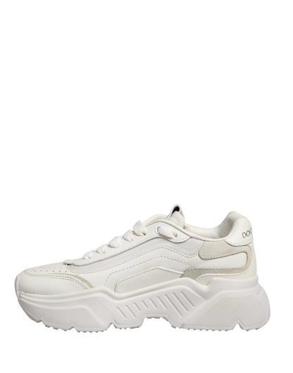White Leather Daymaster Low Top Sneakers Shoes