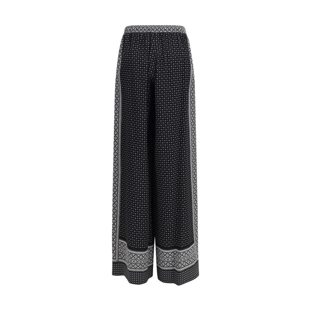 Black Silk Casual Pants