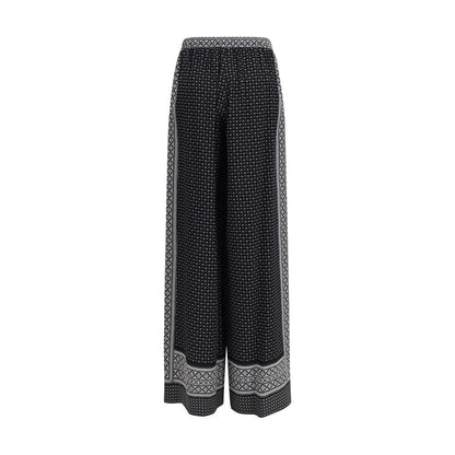 Black Silk Casual Pants