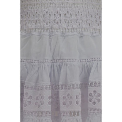 White Cotton Casual Dress