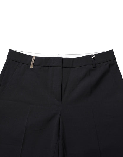 Black Skinny Mid Waist Chino Women Trouser Pants