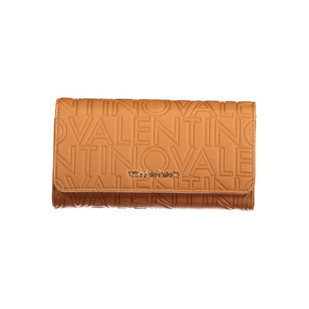 Brown Polyurethane Women's Wallet