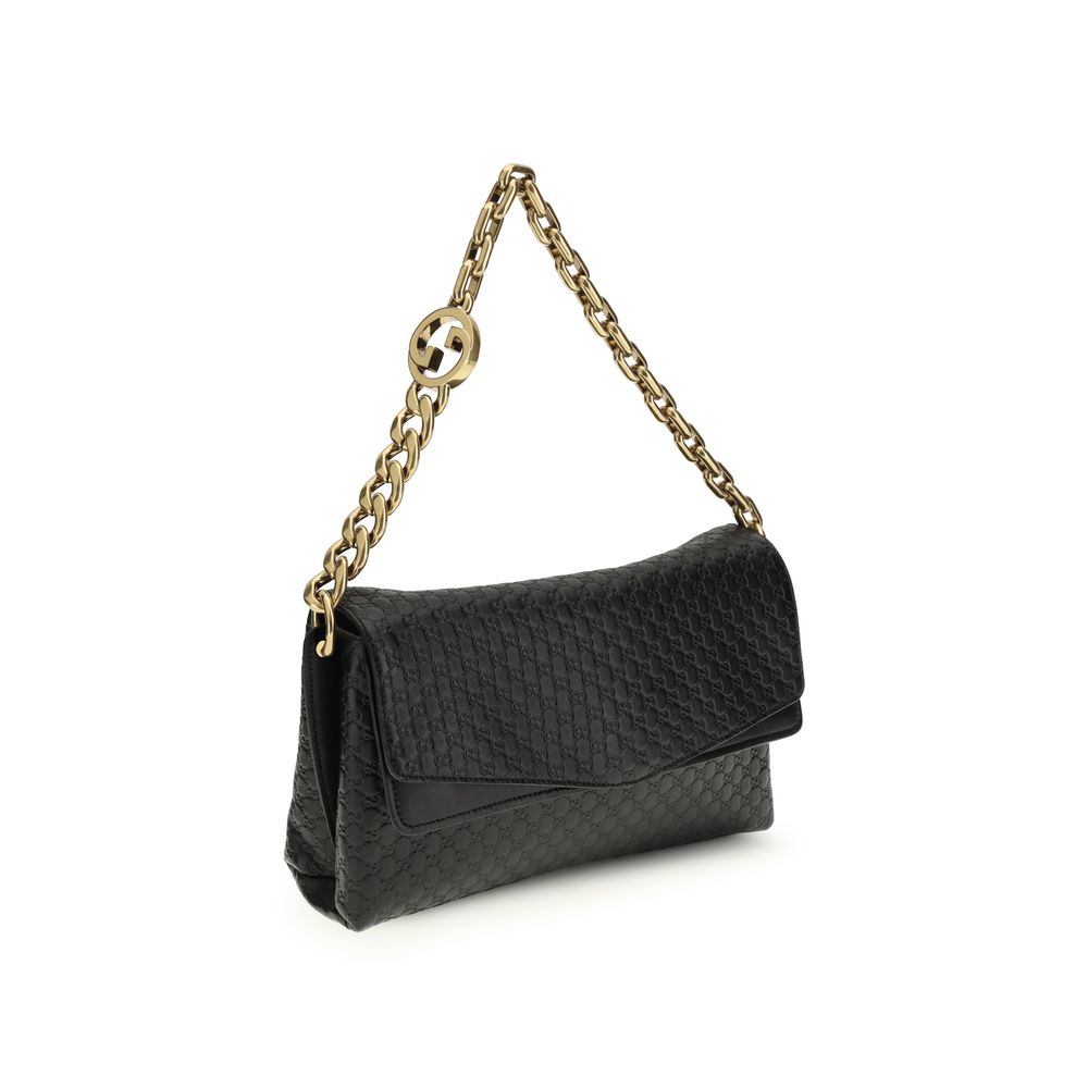 Black Calf Leather Bos Taurus Shoulder Bag