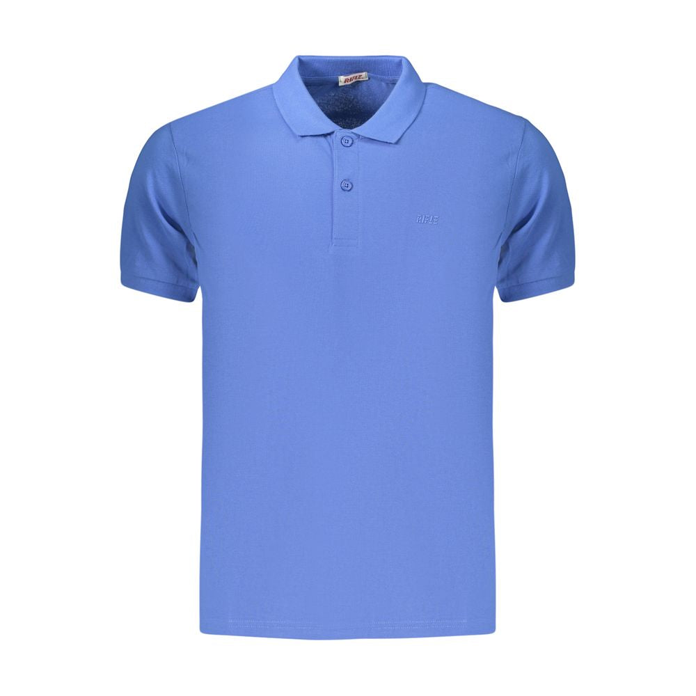 Blue Cotton Men's Polo Shirt
