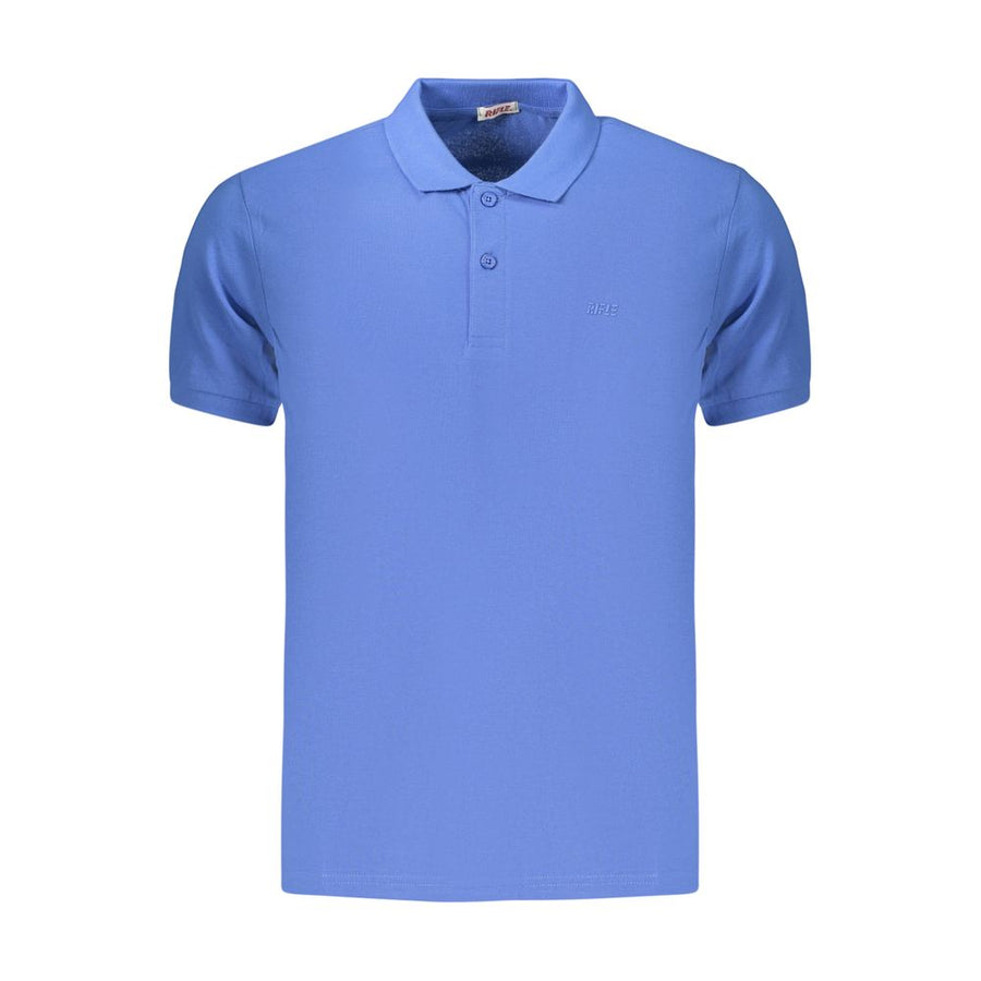 Blue Cotton Men's Polo Shirt