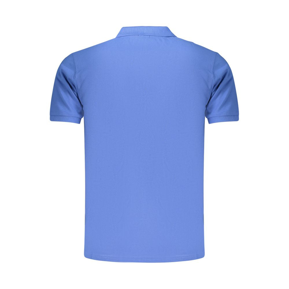 Blue Cotton Men's Polo Shirt