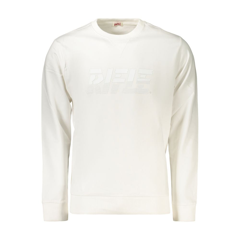 White Cotton Men Sweatshirt