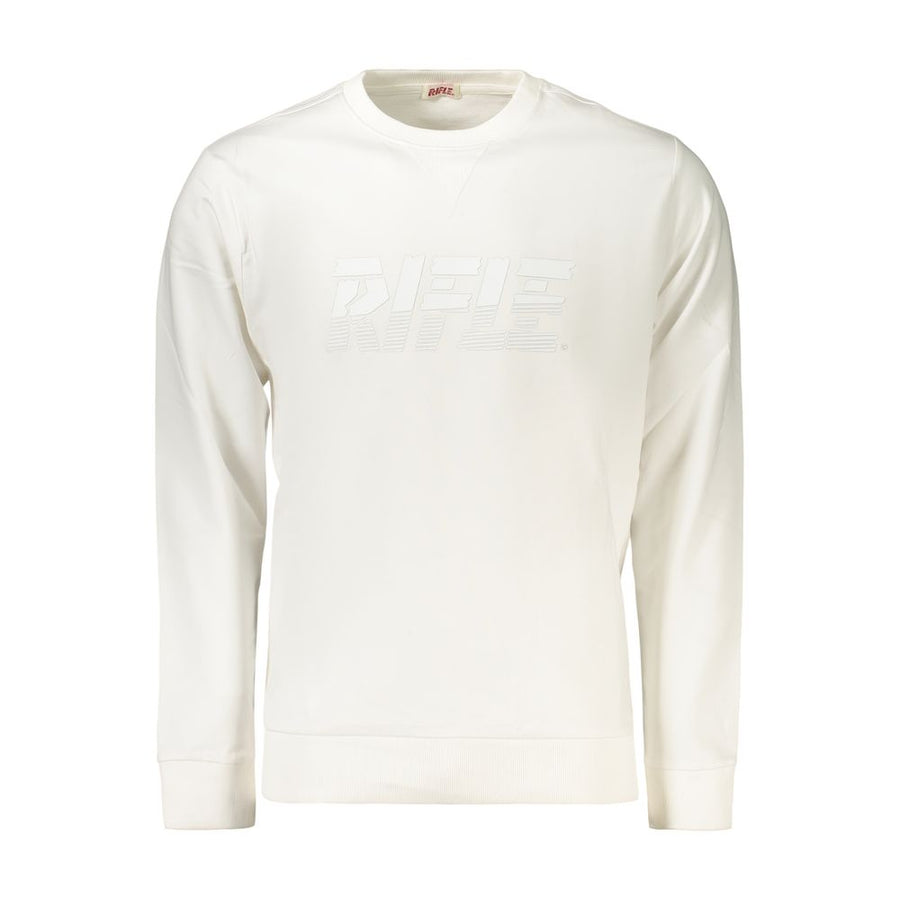 White Cotton Men Sweatshirt