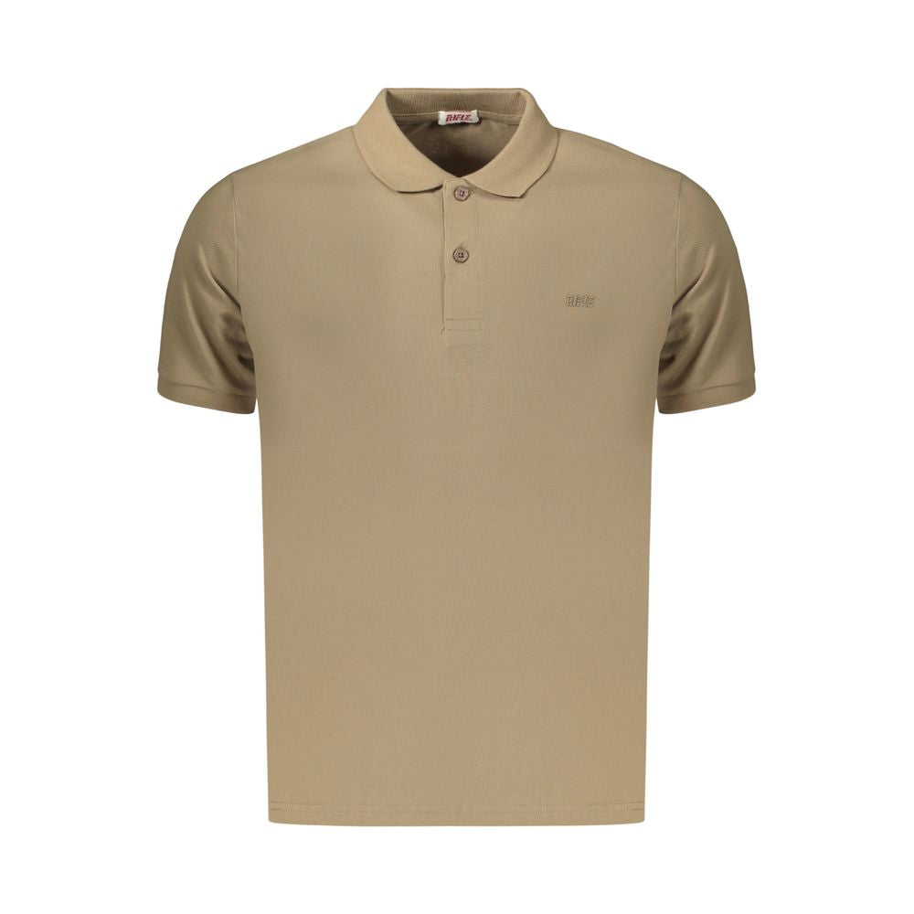 Brown Cotton Men's Polo Shirt