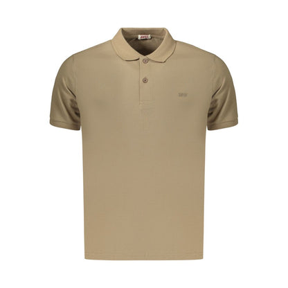 Brown Cotton Men's Polo Shirt
