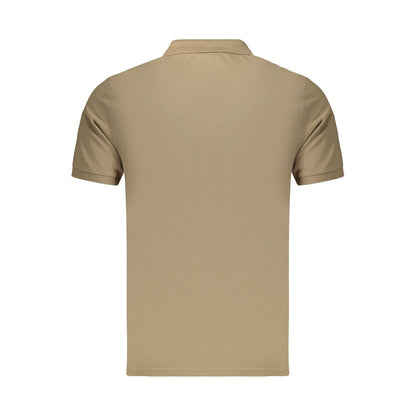 Brown Cotton Men's Polo Shirt