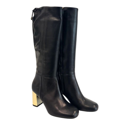 Black Leather Women Boot