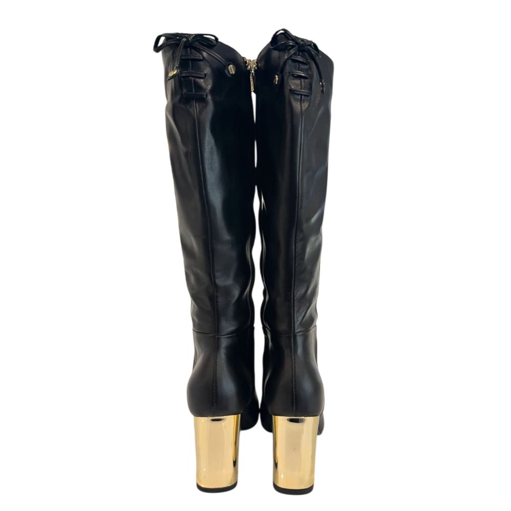 Black Leather Women Boot