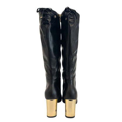 Black Leather Women Boot