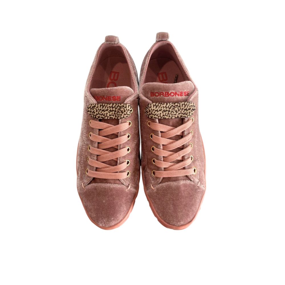 Pink Fabric Women Sneakers