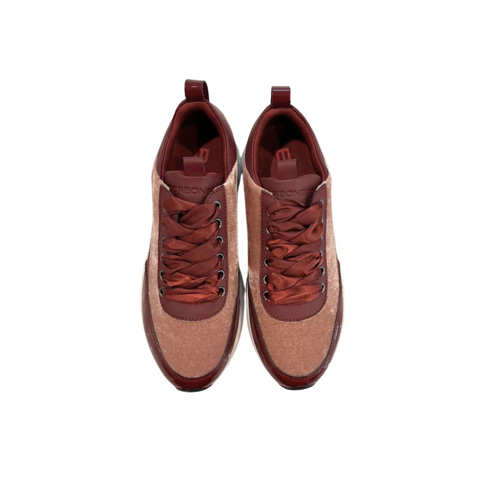 Red Fabric Women Sneakers