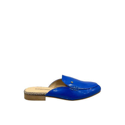 Blue Leather Women Sandal