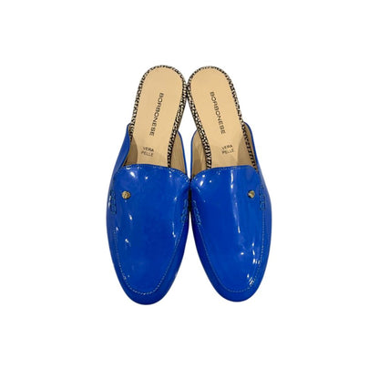 Blue Leather Women Sandal