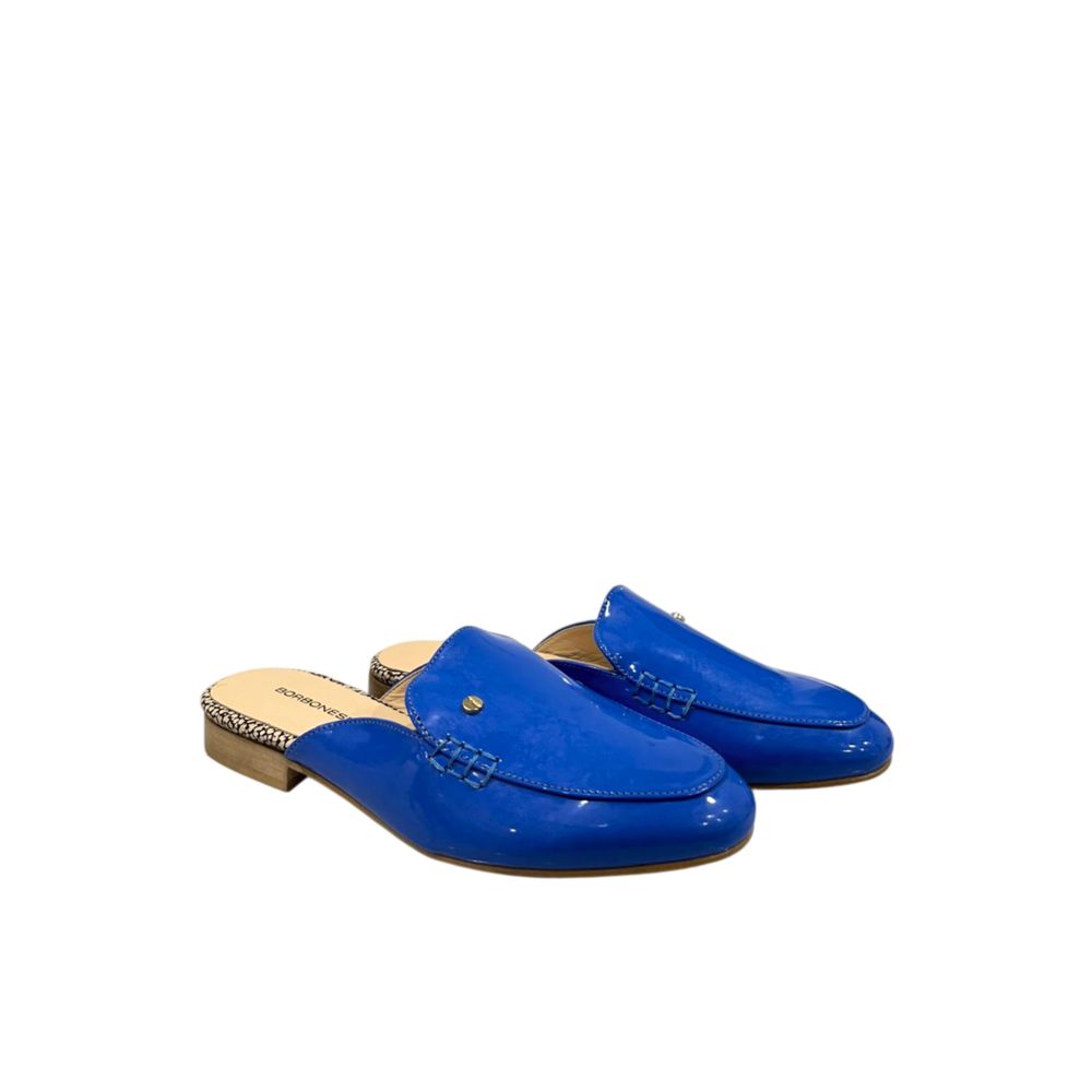 Blue Leather Women Sandal
