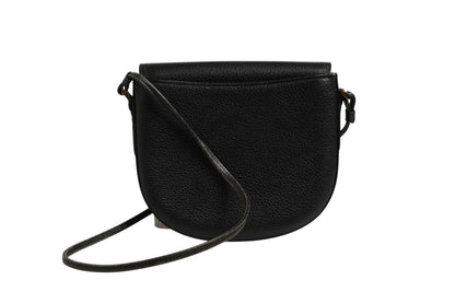 Black and Gold leather logo crossbody bag