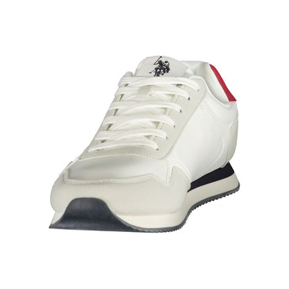White Polyurethane Men's Sneaker