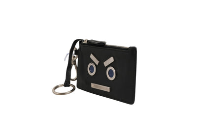 Vitello Liberty Studded Coin Pouch Key Case Ardesia