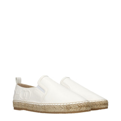 White Leather Espadrilles