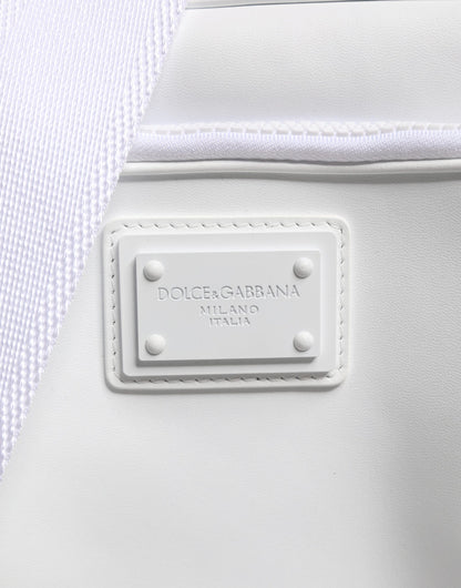 White Logo Plaque Crossbody Shoulder Borse Men Bag