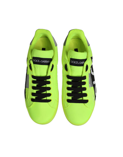 Green Logo Tape Low Top Portofino Sneakers Shoes