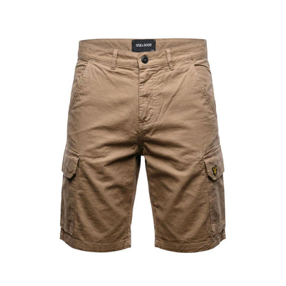 Beige Cotton Bermuda Shorts