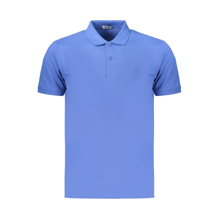 Blue Cotton Men's Polo Shirt