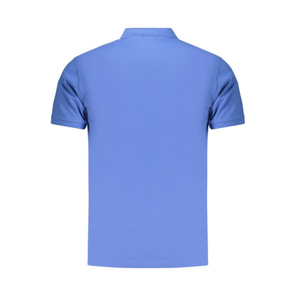 Blue Cotton Men's Polo Shirt
