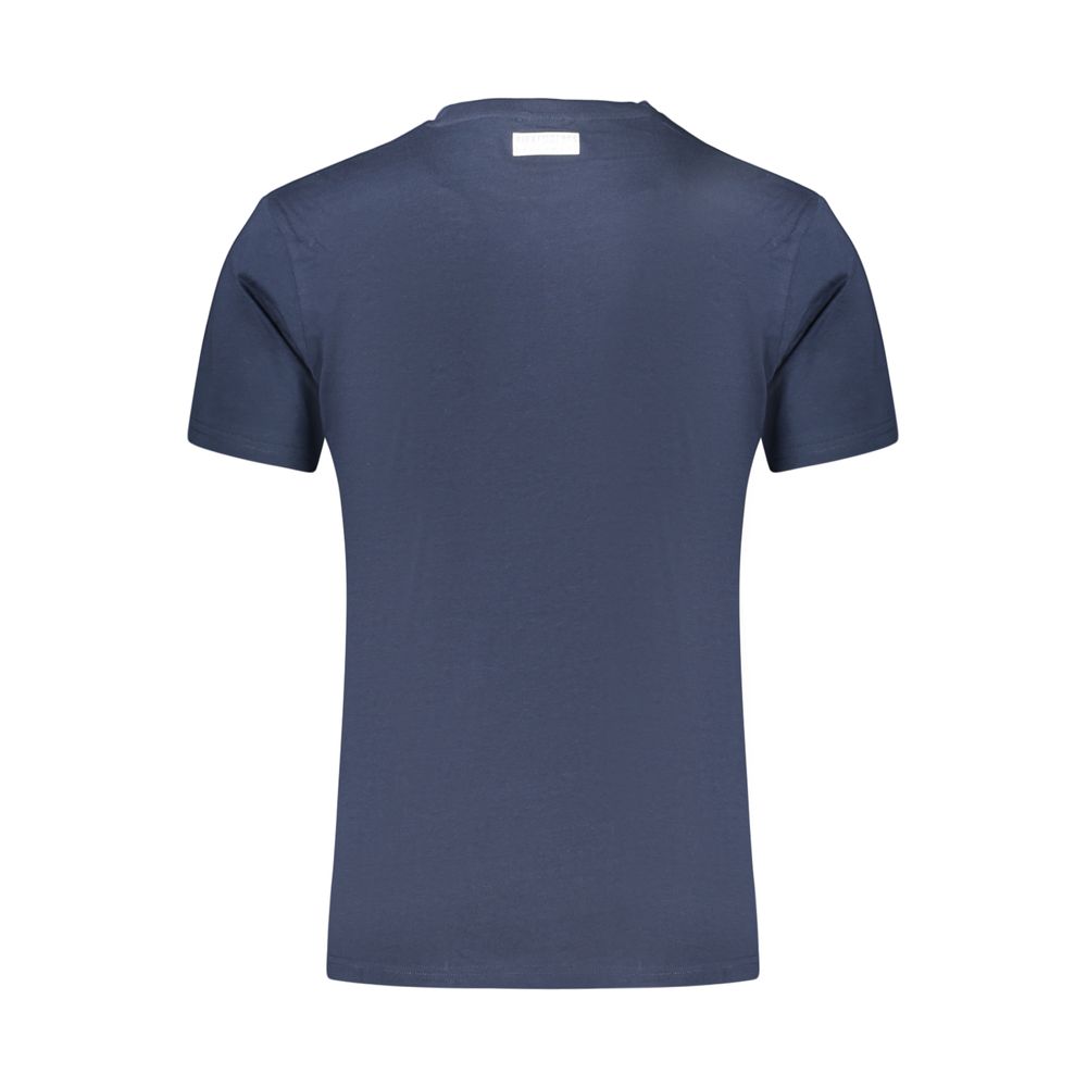 Blue Cotton Men's T-Shirt