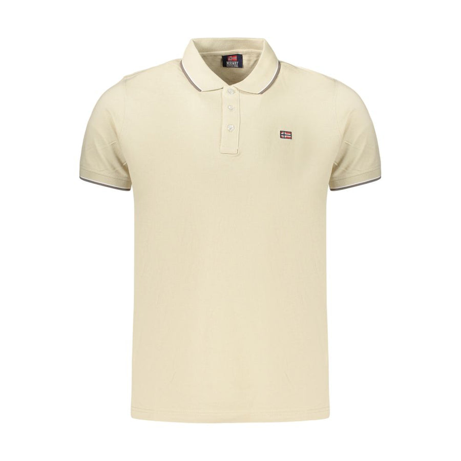 Beige Cotton Men's Polo