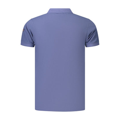 Blue Cotton Mens Polo