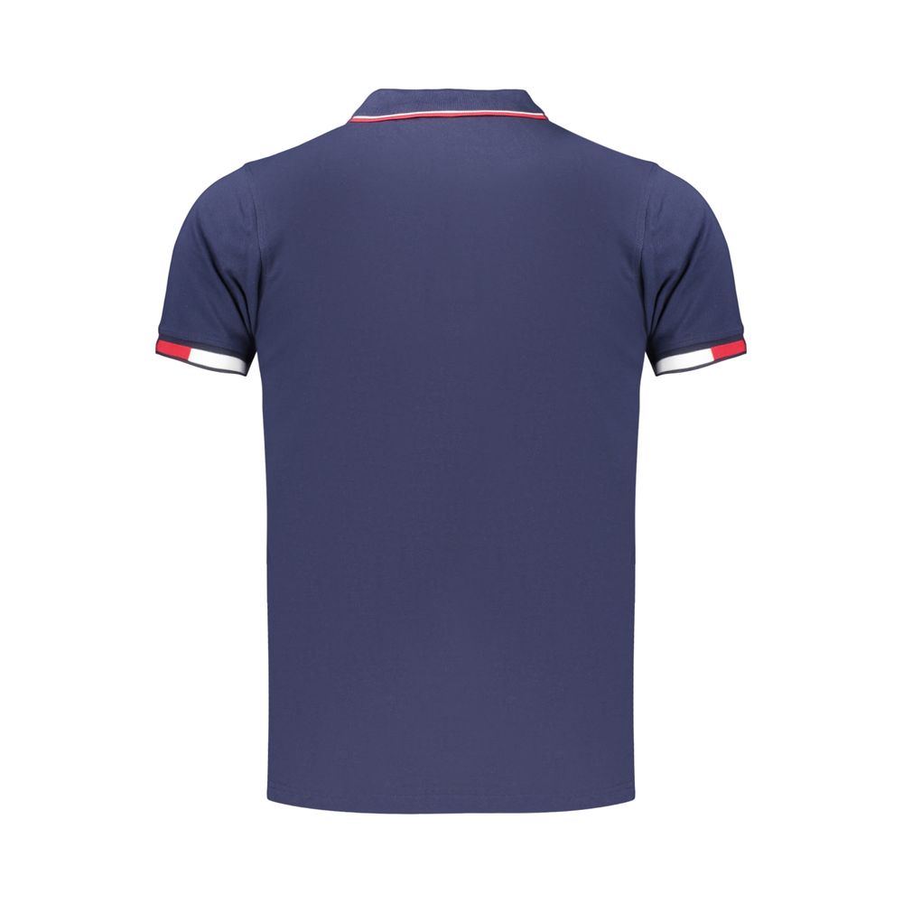 Blue Cotton Men's Polo Shirt