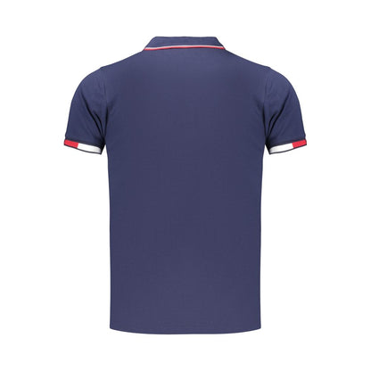 Blue Cotton Men's Polo Shirt